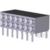 TE Connectivity-1-5535512-7 Connector Headers and PCB Receptacles Conn Socket Strip F 14 POS 2.54mm Solder RA Side Entry Thru-Hole Box