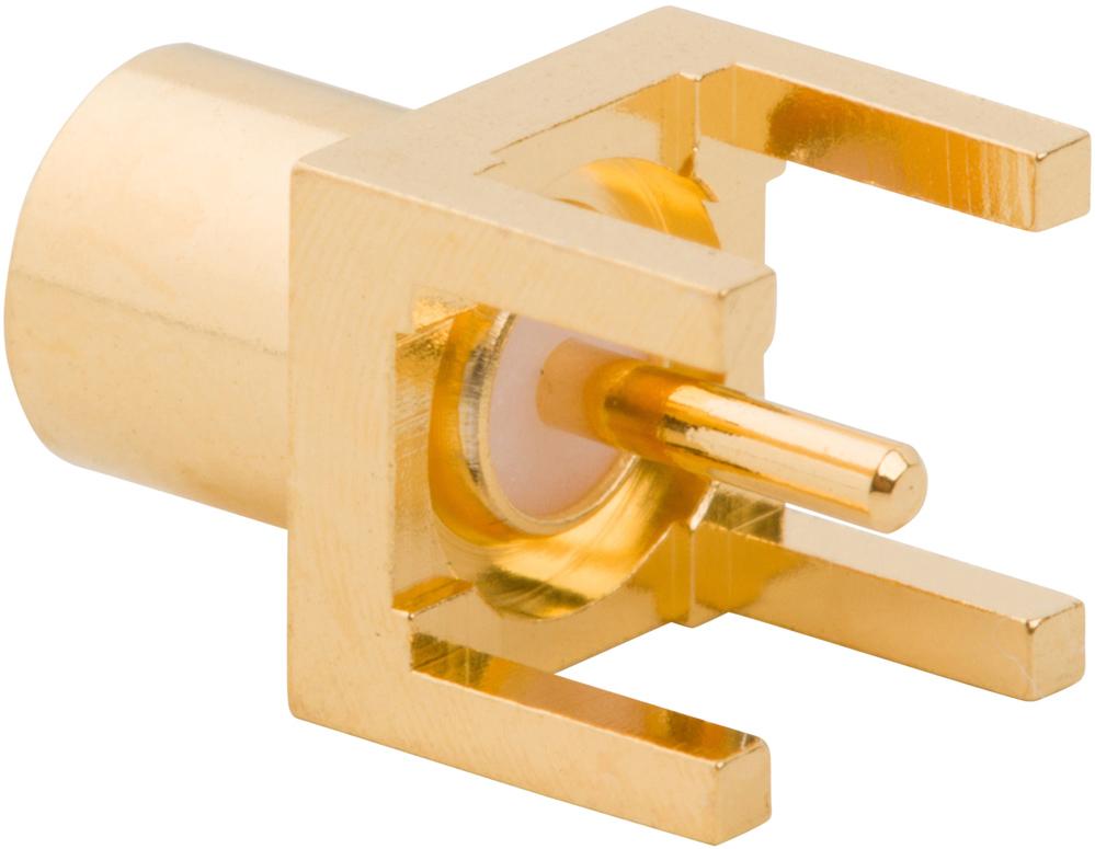 Amphenol RF-919-109J-51PX Connector RF Conn MCX 0Hz to 6GHz 50Ohm Solder ST Thru-Hole RCP Gold Over Nickel Bag