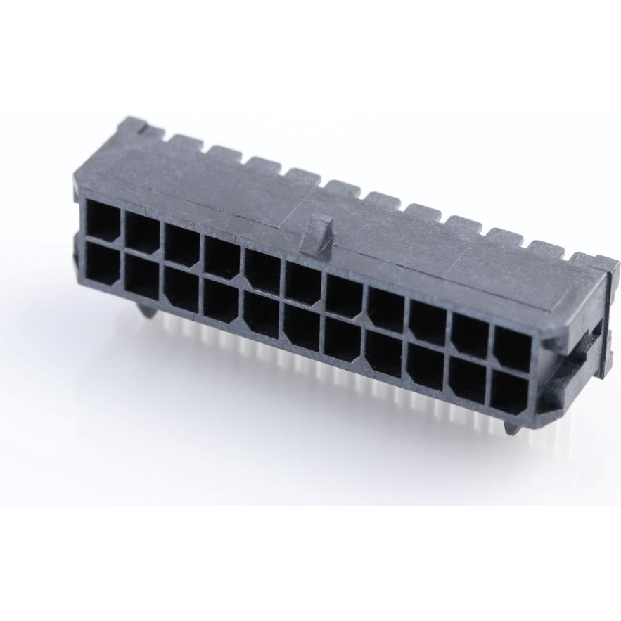 Molex-0430452202 Steckverbinderleisten und Leiterplattenbuchsen Conn Wire to Board HDR 22Power POS 3mm Solder RA Side Entry Thru-Hole Tray