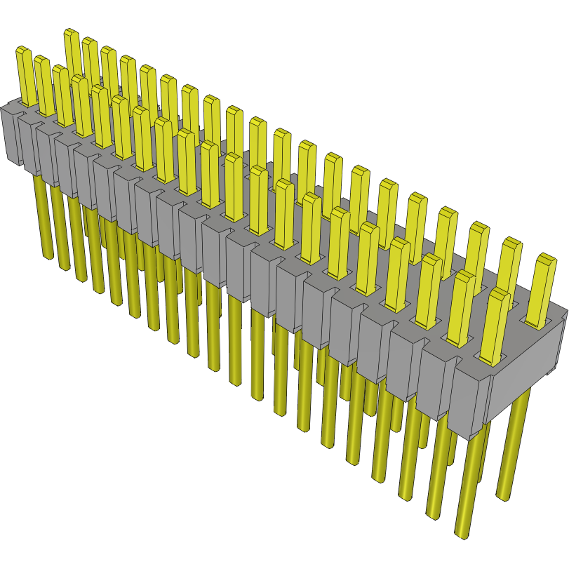 Samtec-MTMS-120-52-G-D-100 Steckverbinderleisten und Leiterplattenbuchsen Conn Unshrouded Header HDR 40 POS 1.27mm Solder ST Top Entry Thru-Hole Tube