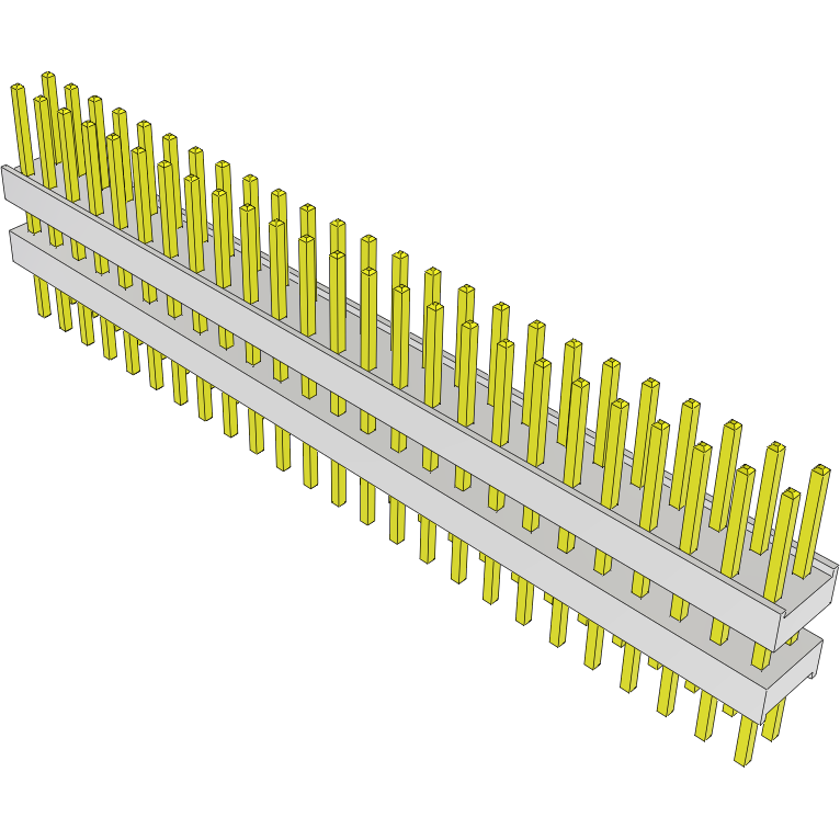 Samtec-HW-25-09-H-D-300-185 Embases de raccordement et réceptacles PCB Conn Board Stacker HDR 50 POS 2.54mm Solder ST Top Entry Thru-Hole Bulk