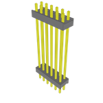 Conn Board Stacker HDR 12 POS 2.54mm Solder ST Top Entry Thru-Hole Bulk
