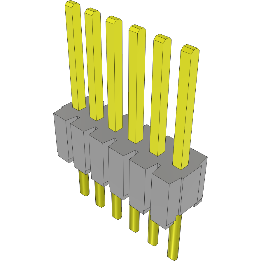 Samtec-HTMS-106-52-S-S Steckverbinderleisten und Leiterplattenbuchsen Conn Unshrouded Header HDR 6 POS 1.27mm Solder ST Top Entry Thru-Hole Layer