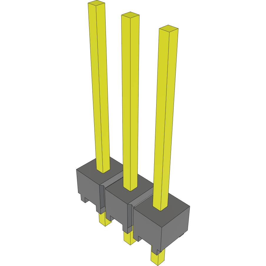 Samtec-MTSW-103-22-G-S-440 Steckverbinderleisten und Leiterplattenbuchsen Conn Unshrouded Header HDR 3 POS 2.54mm Solder ST Top Entry Thru-Hole Bulk