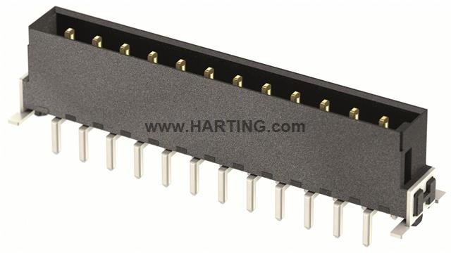 HARTING-15520122701333 Steckverbinderleisten und Leiterplattenbuchsen Conn Shrouded Header (4 Sides) M 12 POS 2.54mm Solder ST Thru-Hole Sample
