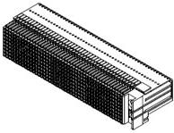 Molex-74040-1343 Steckverbinder, Mutterplatine Conn VHDM HDR 200 POS 2mm Press Fit RA Thru-Hole VHDM® Tube