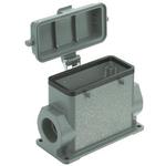 Surface Mount Housing 90° 16B Shell Size Powder Die Cast Aluminum Double Lock Han®