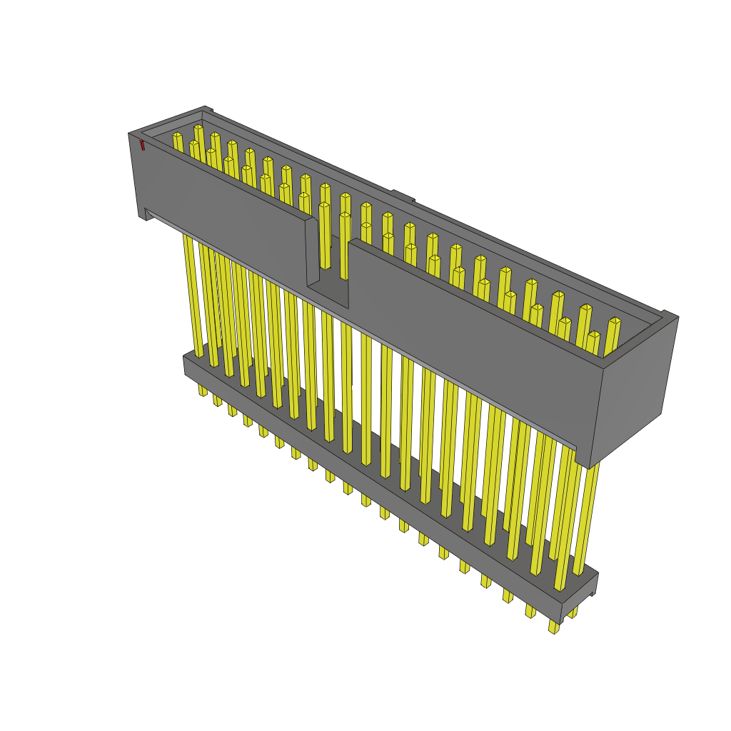 Samtec-ZSS-120-07-S-D-1115 Steckverbinderleisten und Leiterplattenbuchsen Conn Elevated Shrouded Header HDR 40 POS 2.54mm Solder ST Top Entry Thru-Hole Bulk