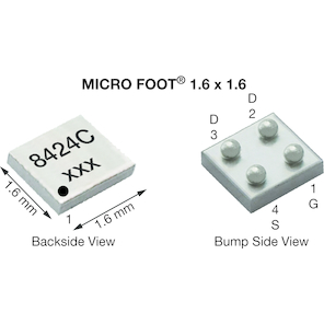 Vishay-SI8424CDB-T1-E1 MOSFETs Trans MOSFET N-CH 8V 10A 4-Pin Micro Foot T/R
