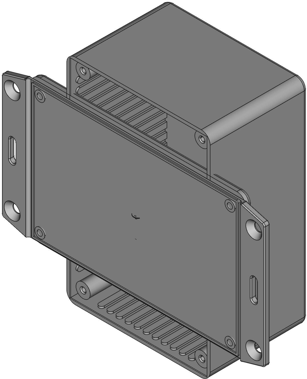 Hammond Manufacturing-1591TF2SBK Black Acrylonitrile Butadiene Styrene Flange Mount General Purpose Enclosure