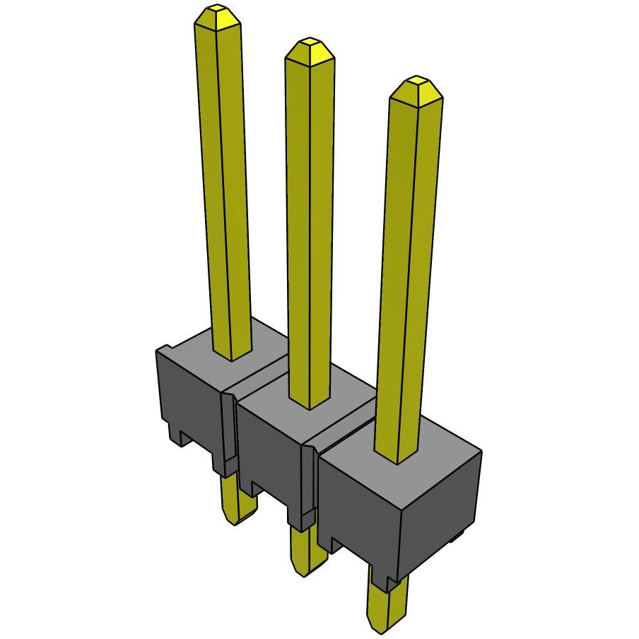Samtec-TSW-103-14-F-S-LL Steckverbinderleisten und Leiterplattenbuchsen Conn Unshrouded Header HDR 3 POS 2.54mm Solder ST Top Entry Thru-Hole Bulk