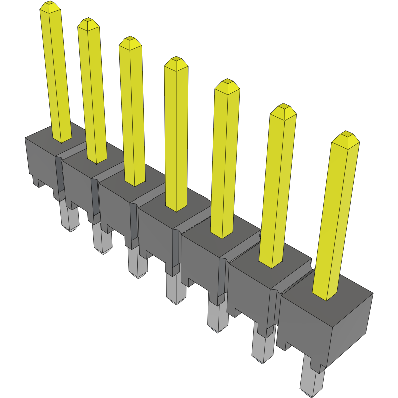 Samtec-HTSW-107-24-L-S Steckverbinderleisten und Leiterplattenbuchsen Conn Unshrouded Header HDR 7 POS 2.54mm Solder ST Top Entry Thru-Hole Bulk