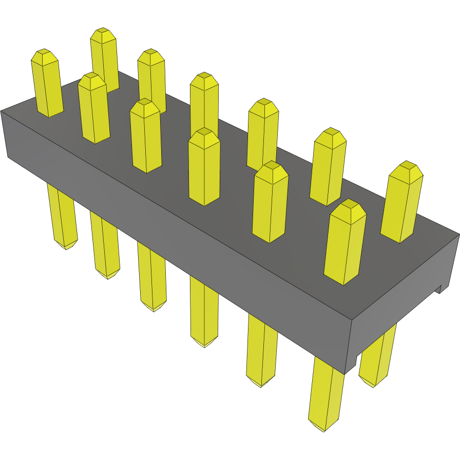 Samtec-MTMM-106-02-S-D-070 Steckverbinderleisten und Leiterplattenbuchsen Conn Unshrouded Header HDR 12 POS 2mm Solder ST Top Entry Thru-Hole Bulk