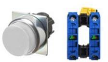 Omron-A22NN-RPM-NWA-G101-NN Botón pulsador Switch Push Button N.O. DPST Round Button 10A 440VAC 240VDC Momentary Panel Mount Screw