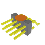 Conn Unshrouded Header HDR 8 POS 2.54mm Solder RA Side Entry SMD T/R