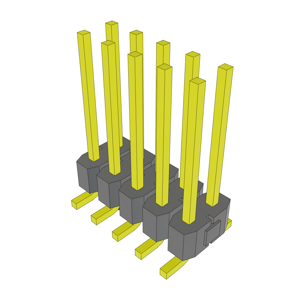 Samtec-TSM-105-03-T-DV-A Steckverbinderleisten und Leiterplattenbuchsen Conn Unshrouded Header HDR 10 POS 2.54mm Solder ST Top Entry SMD Tube