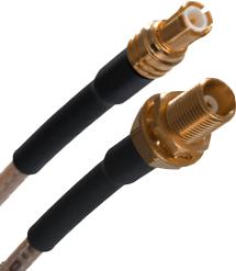 Cinch Connectivity Solutions-415-0016-MM150 Kabelbaugruppen Koaxial Straight MCX Plug to Straight MCX Bulkhead Jack Cable Assembly, RG316