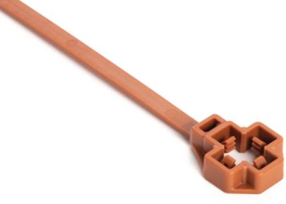 HellermannTyton-157-00343 Kabelbinder Low Profile M10 Stud Mount Tie, 7.5Inch Tie, 80lb Tensile Strength, PA46, Brown