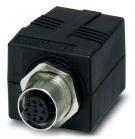 PHOENIX CONTACT-1414396 Steckverbinder, Schnittstelle Conn M12-RJ-45 Adapter RCP/RCP 8/8 POS ST Panel Mount 16 Terminal 1/1 Port