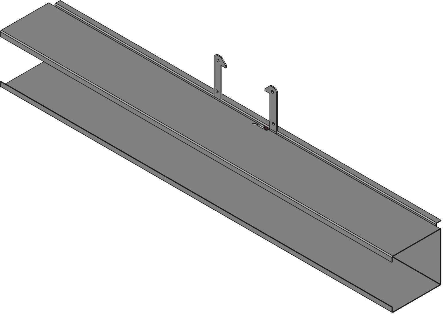 Hammond Manufacturing-1485D48 Conduits de câblage Wiring Ducts Solid Wall Square with Cover Steel Gray