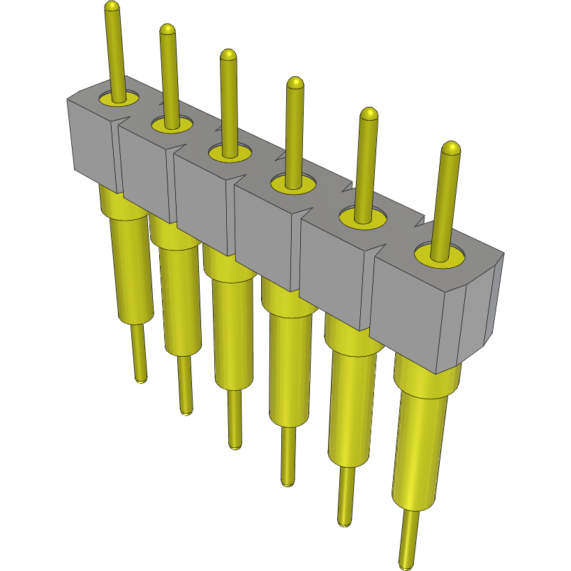 Samtec-BBS-106-T-B Piastre connettori e prese PCB Conn Unshrouded Header HDR 6 POS 2.54mm Solder ST Top Entry Thru-Hole Tube