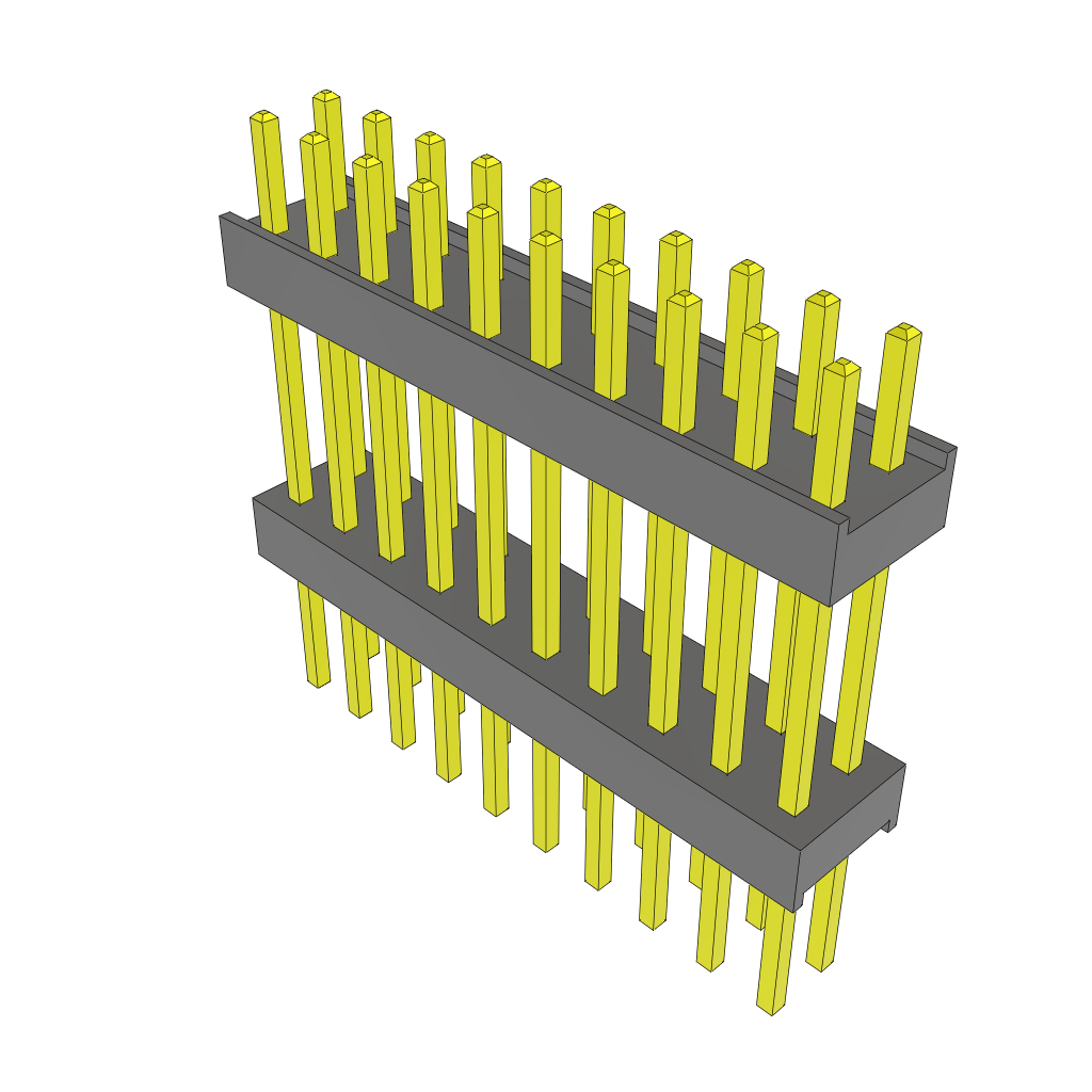 Samtec-ZW-10-11-G-D-540-250 Steckverbinderleisten und Leiterplattenbuchsen Conn Board Stacker HDR 20 POS 2.54mm Solder ST Top Entry Thru-Hole Bulk