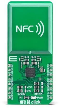 MikroElektronika-MIKROE-6029 Cartes et kits de développement RF/sans fil ST25R3918 NFC/RFID Reader and Writer Click Board