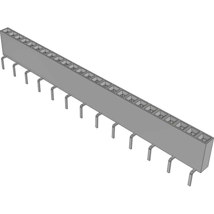 Samtec-BCS-125-F-S-PE Steckverbinderleisten und Leiterplattenbuchsen Conn Socket Strip SKT 25 POS 2.54mm Solder ST Top Entry Thru-Hole TIGER CLAW™ Tube