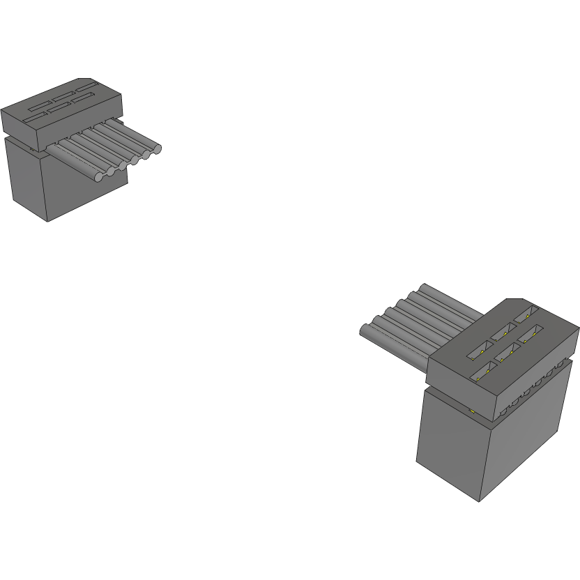 Samtec-IDSD-03-D-06.00-T Flachband Kabelbaugruppen Cable Assembly 0.152m 28AWG 1.27mm 6 to 6 POS IDC Connector to IDC Connector F-F Bulk