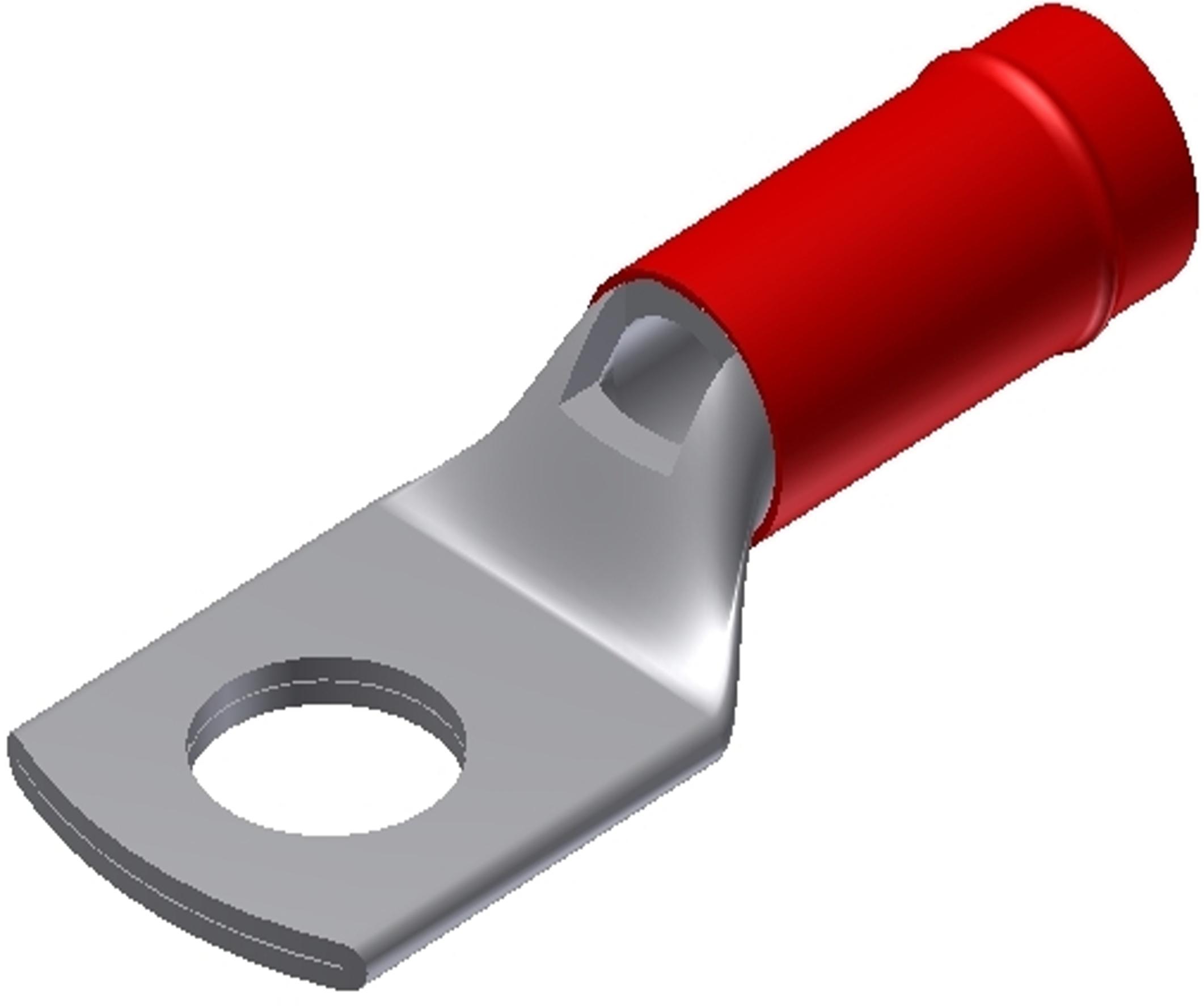 BURNDY-YAEV8CL14 连接器端子 Ring Tongue Terminal 8AWG Copper Red 35mm Electro Tin