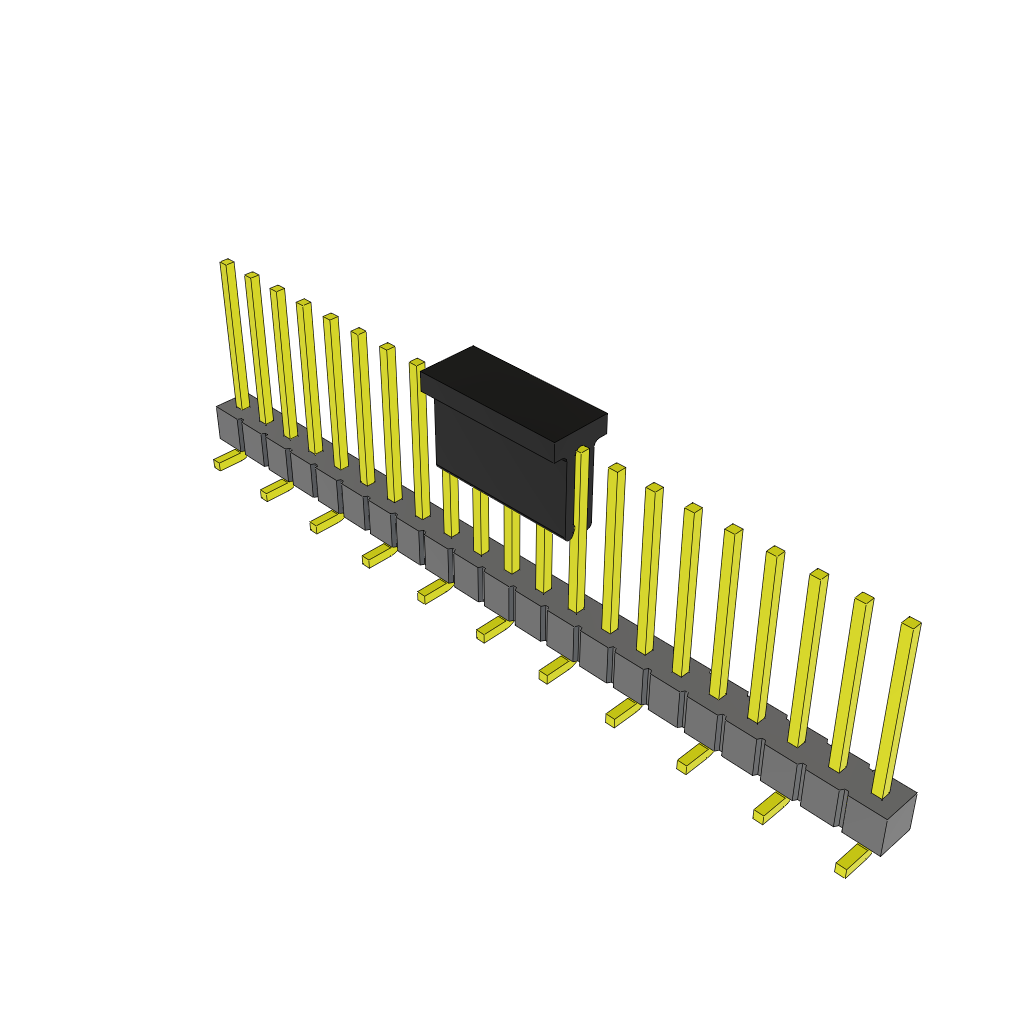 Samtec-TSM-121-03-T-SV-P Steckverbinderleisten und Leiterplattenbuchsen Conn Unshrouded Header HDR 21 POS 2.54mm Solder ST Top Entry SMD Tube