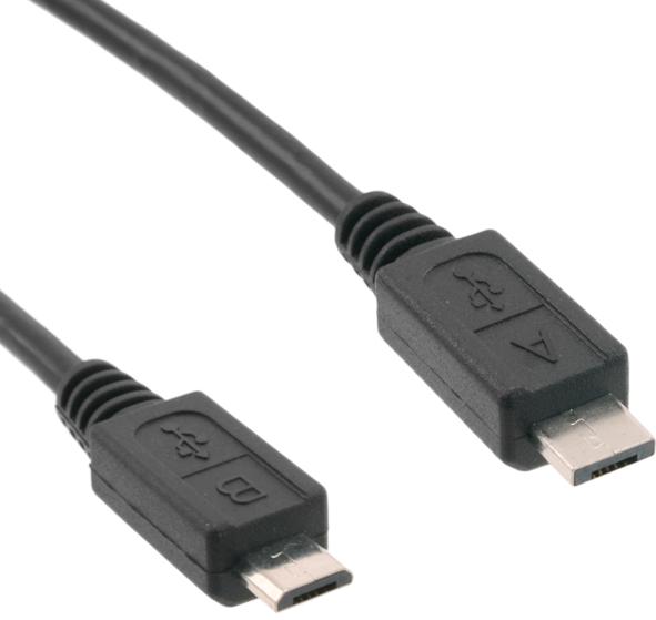 CnC Tech, LLC-102-1102-BL-00050 Cable Assembly USB Cable Assembly USB 0.5m Micro USB Type A to Micro USB Type B 5 to 5 POS M-M 28AWG