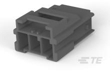 TE Connectivity-5-2232358-3 Einzeladersteckverbinder, Gehäuse Conn Housing RCP 3 POS 6mm Crimp ST Cable Mount Dark Gray Bag