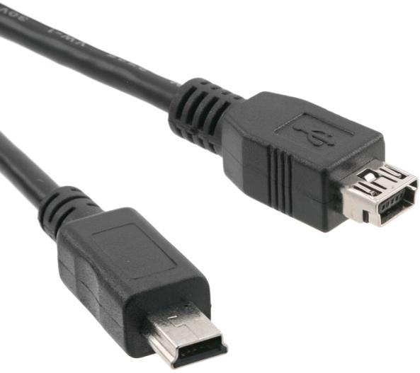 CnC Tech, LLC-101-1011-BL-00100 Cable Assembly USB Cable Assembly 1m Mini USB Type B to Mini USB Type B 5 to 5 POS F-M