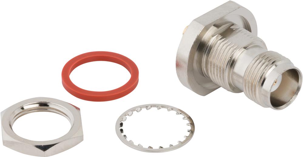 Amphenol RF-031-6288 RF-Steckverbinder Conn TNC 0Hz to 6GHz 50Ohm Solder ST Panel Mount RCP Gold