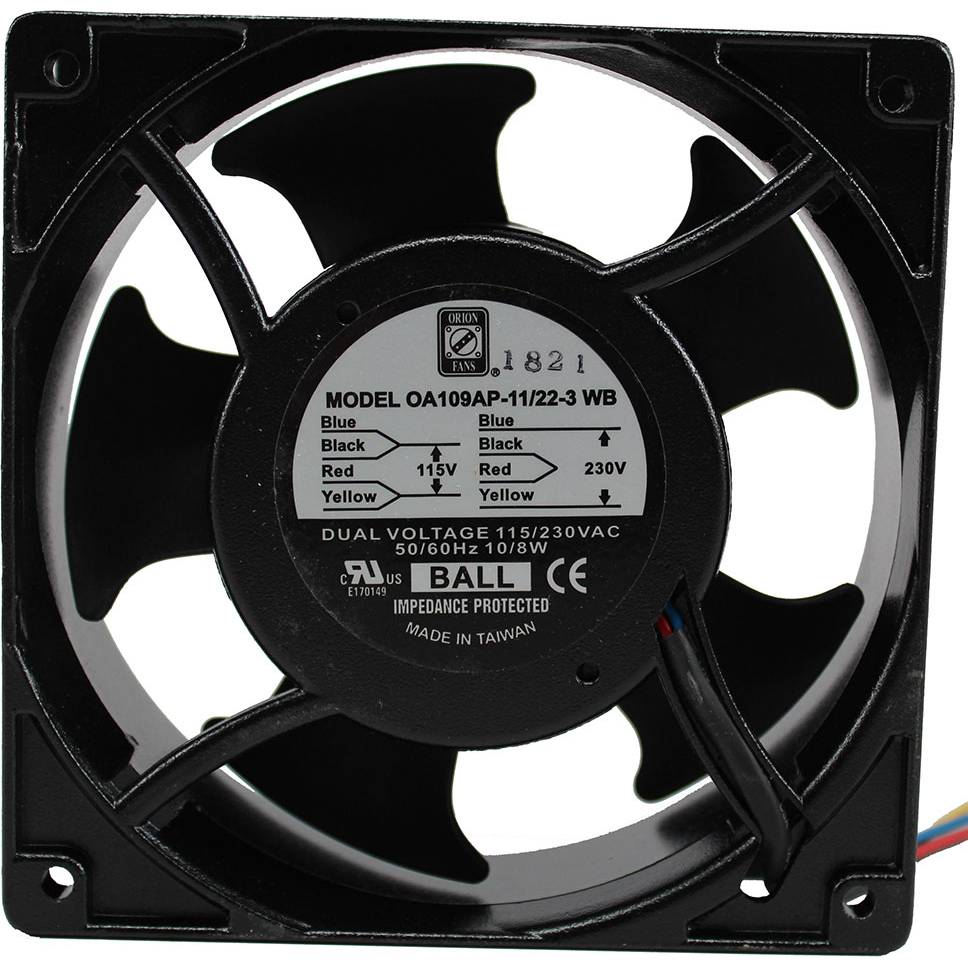 ORION FANS-OA109AP-11/22-3WB Blowers and Fans AC Fan Axial Ball Bearing 115V/230V 80V to 260V 51CFM 25dB 119.5 X 119.5 X 38.5mm Low Speed