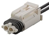 Molex-1728780002 Einzeladersteckverbinder, Gehäuse Conn Housing RCP 2 POS 4mm Crimp ST Cable Mount Natural Tray