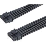 Cable Assembly Discrete Wire UL 1061 0.5m 16AWG/28AWG Micro-Fit+ PCIe to Micro-Fit+ PCIe (12Power/4Signal) to (12Power/4Signal) POS F-F Crimp/Compression Bag