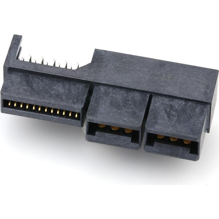 Molex-0459844142 Steckverbinderleisten und Leiterplattenbuchsen Conn Board to Board RCP 4Power/24Signal POS 2mm/2.5mm/1.27mm Solder RA Side Entry Thru-Hole Tray