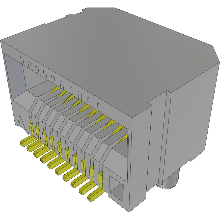 Samtec-MEC6-110-02-L-D-RA1 卡边连接器 Conn Card Edge SKT 20 POS 0.635mm Solder RA SMD Tray