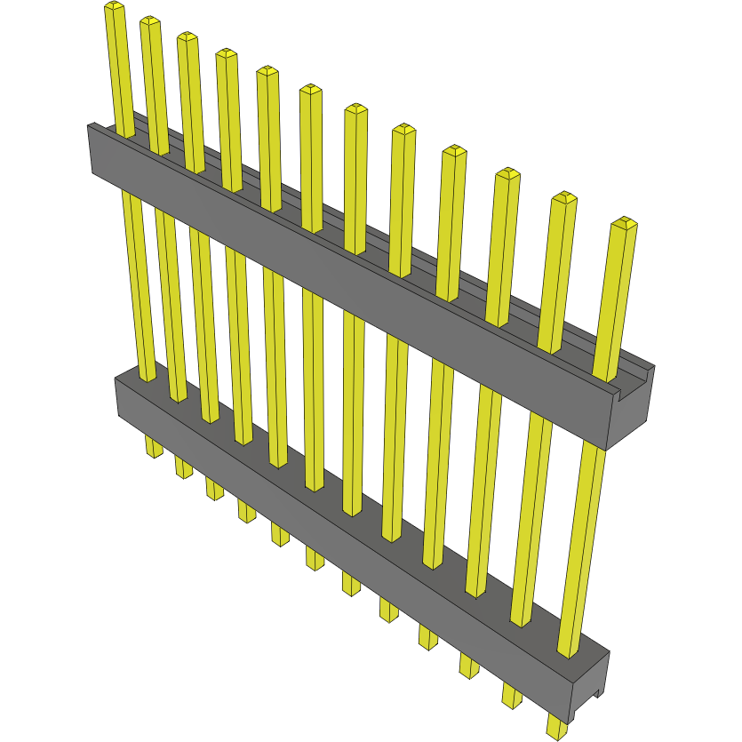 Samtec-DW-12-12-L-S-681 Steckverbinderleisten und Leiterplattenbuchsen Conn Board Stacker HDR 12 POS 2.54mm Solder ST Top Entry Thru-Hole Bulk