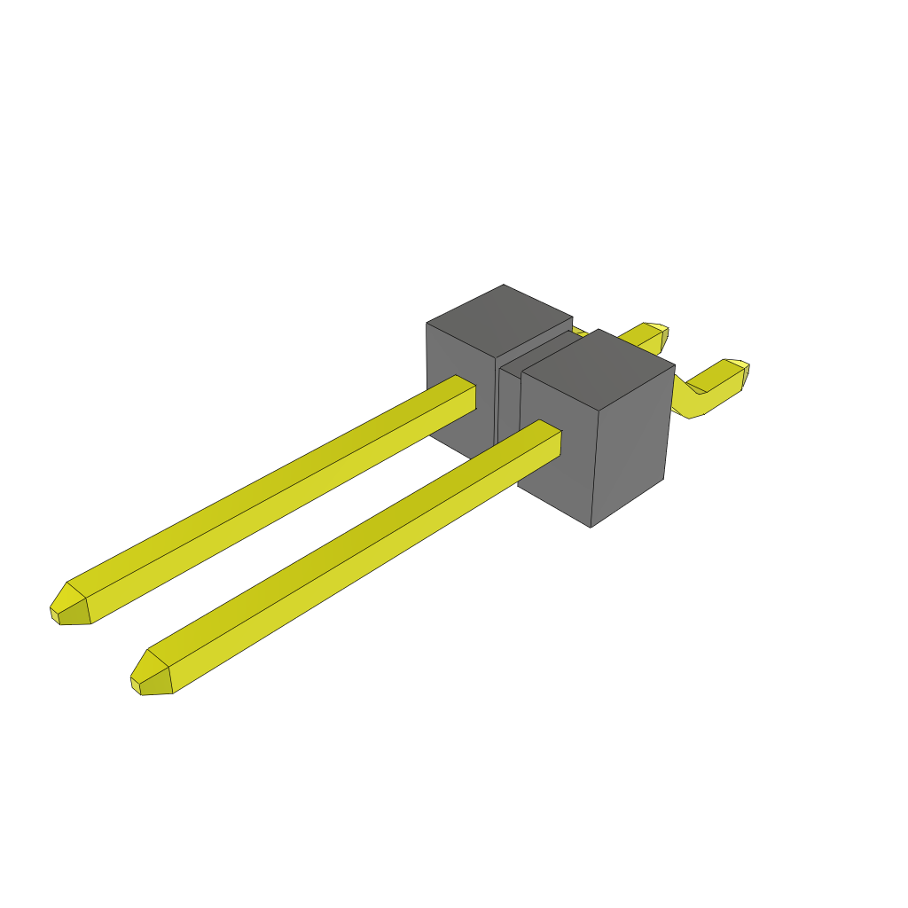 Samtec-TSM-102-03-T-SH-TR Steckverbinderleisten und Leiterplattenbuchsen Conn Unshrouded Header HDR 2 POS 2.54mm Solder RA Side Entry SMD T/R