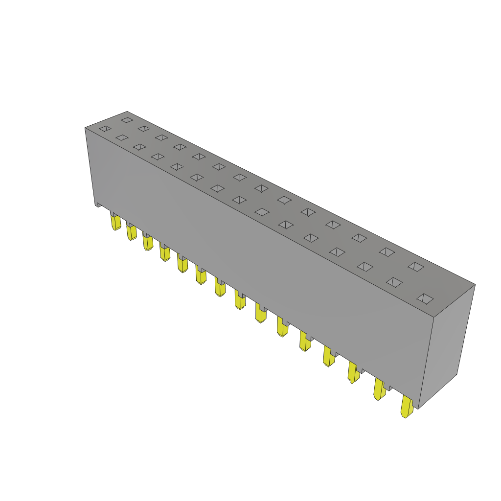 Samtec-SSQ-115-21-S-D-002 Piastre connettori e prese PCB Conn Socket Strip SKT 30 POS 2.54mm Solder ST Thru-Hole Bulk