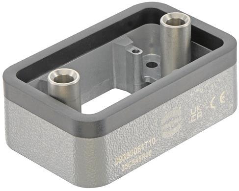HARTING-09300061710 Steckverbinderzubehör Connector Accessories Docking Frame Straight Aluminum Die Cast/Stainless Steel/Nitrile Butadiene Rubber Dust Gray Powder