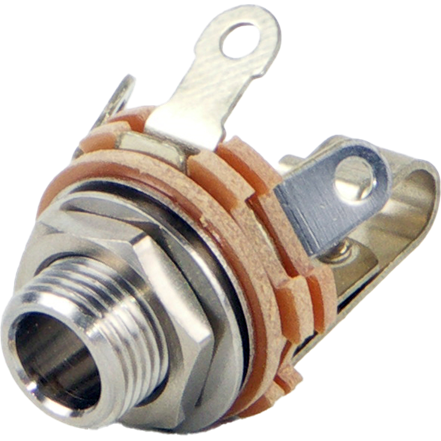 Switchcraft-12A Connettore audio e video Conn 1/4" Phone Jack F 2 POS Solder ST Panel Mount 2 Terminal 1 Port