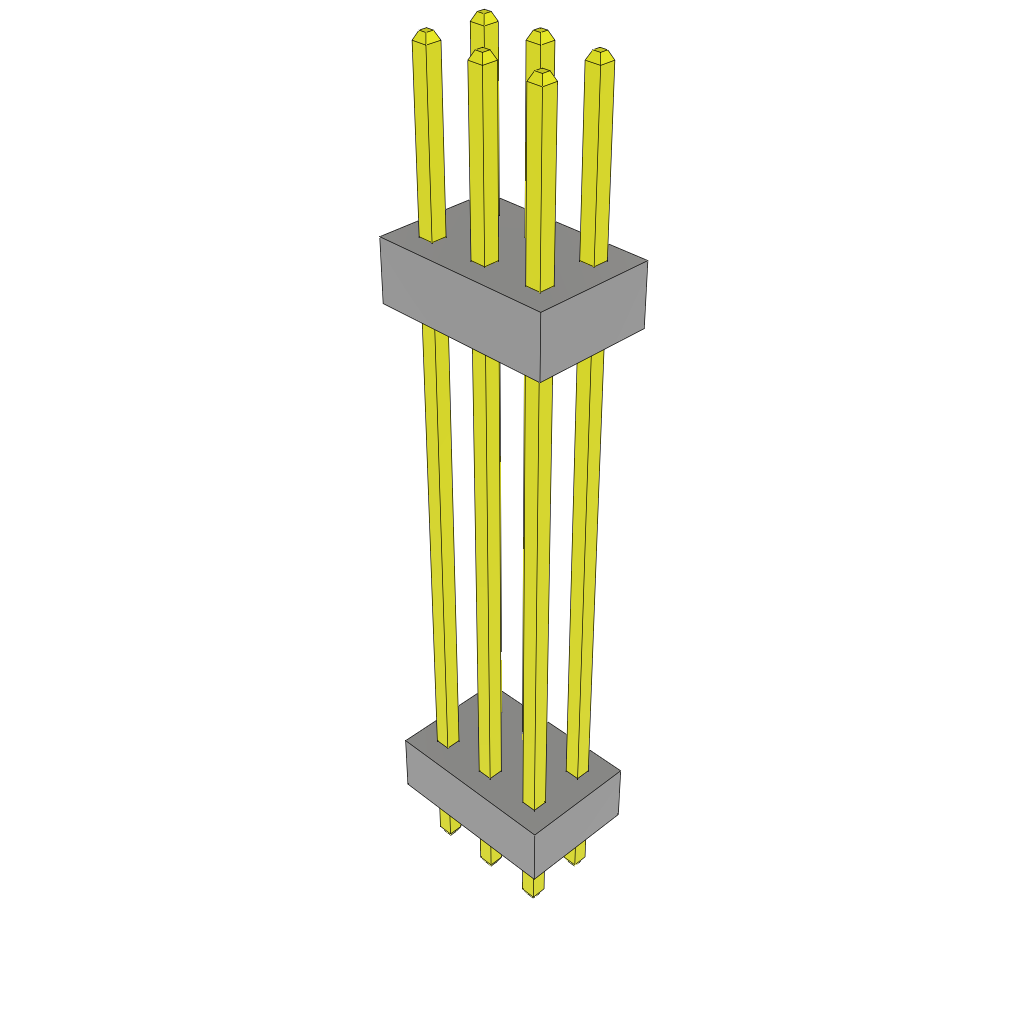 Samtec-TW-03-12-S-D-800-090 Steckverbinderleisten und Leiterplattenbuchsen Conn Board Stacker HDR 6 POS 2mm Solder ST Top Entry Thru-Hole Bulk
