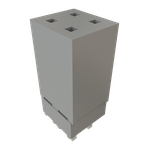 Conn Elevated Socket SKT 4 POS 2.54mm Solder ST Top Entry Thru-Hole Bulk