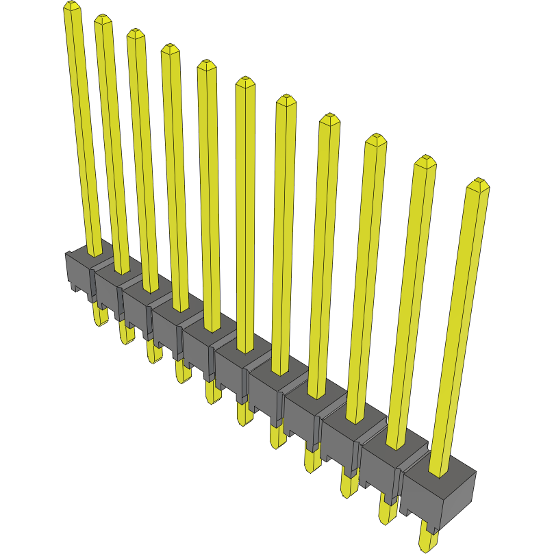 Samtec-TSW-111-17-T-S Steckverbinderleisten und Leiterplattenbuchsen Conn Unshrouded Header HDR 11 POS 2.54mm Solder ST Top Entry Thru-Hole Bulk