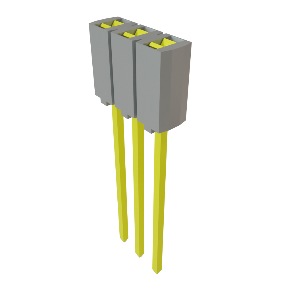Samtec-SSA-103-W-T Embases de raccordement et réceptacles PCB Conn Socket Strip SKT 3 POS 2.54mm Wire Wrap ST Thru-Hole Bulk