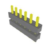 Conn Board Stacker HDR 6 POS 2.54mm Solder ST Top Entry Thru-Hole Bulk
